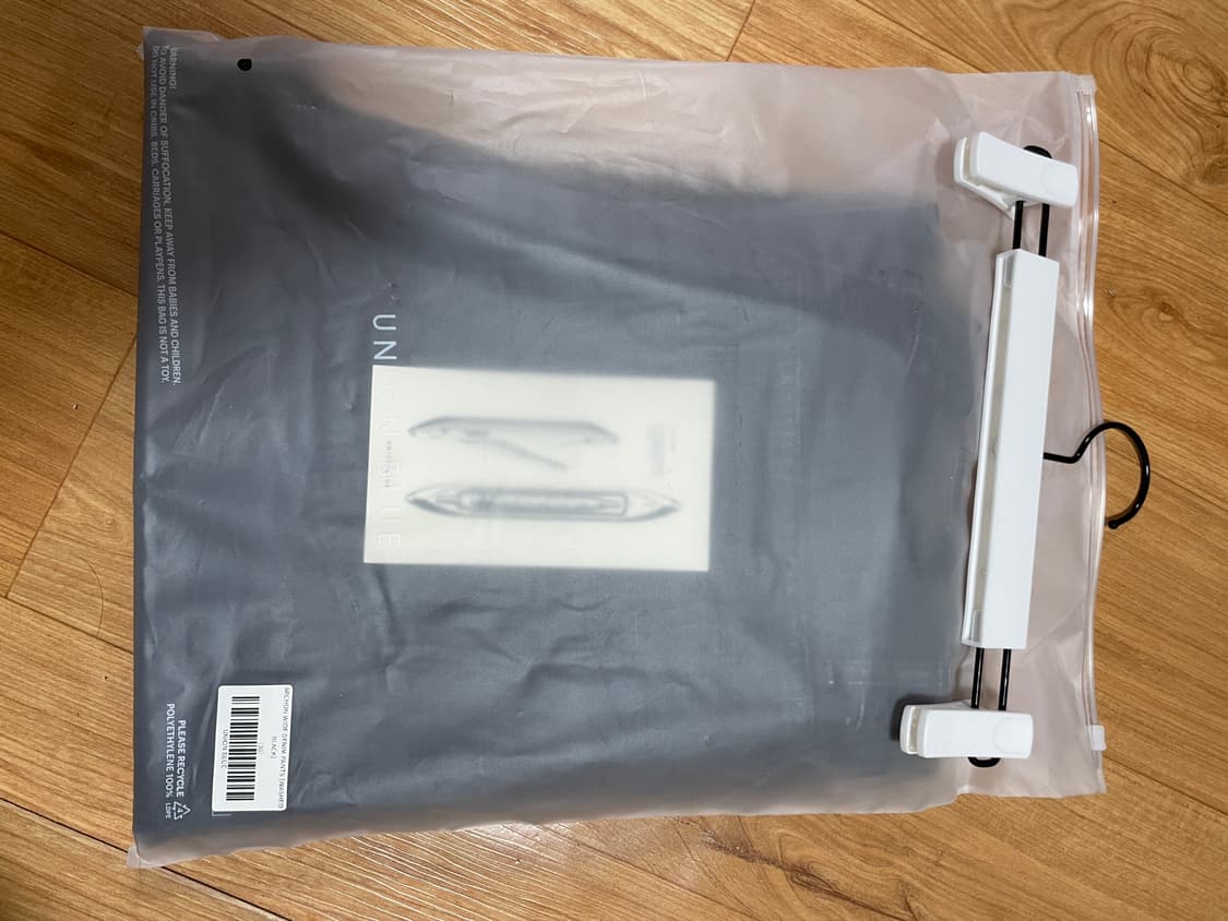 유니온블루 아콘 와이드 데님팬츠 워시드블랙 30사이즈 상품이미지3