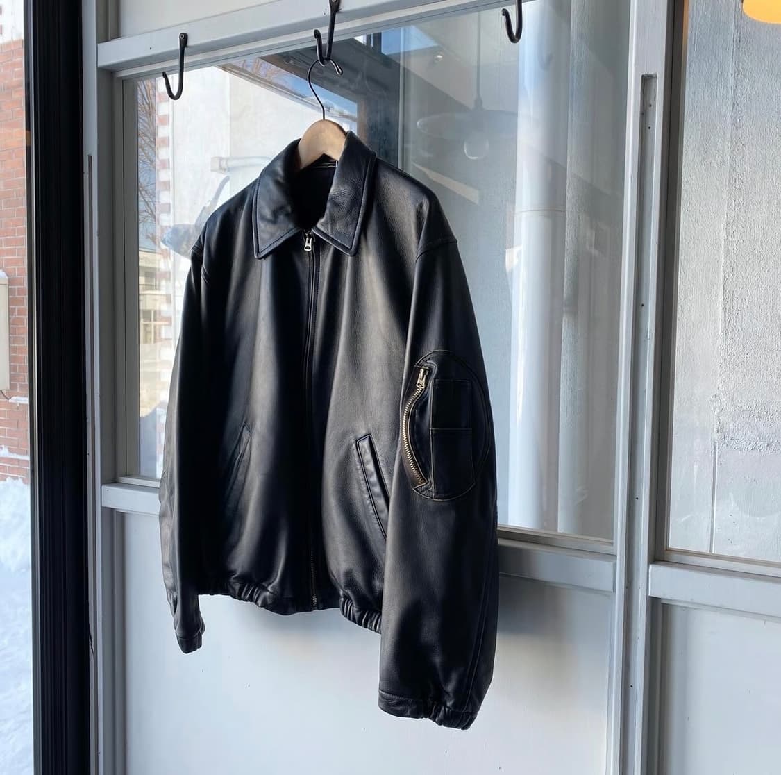 [3] 코모리 24ss 레더 블루종 자켓 상품이미지3