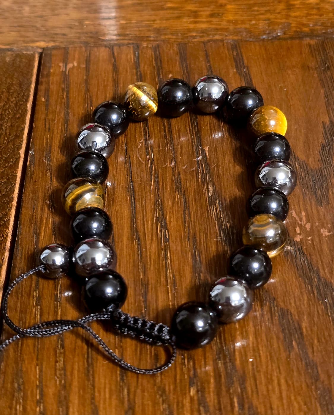 타이거아이 & 블랙 스톤 원석 팔찌 상품이미지8