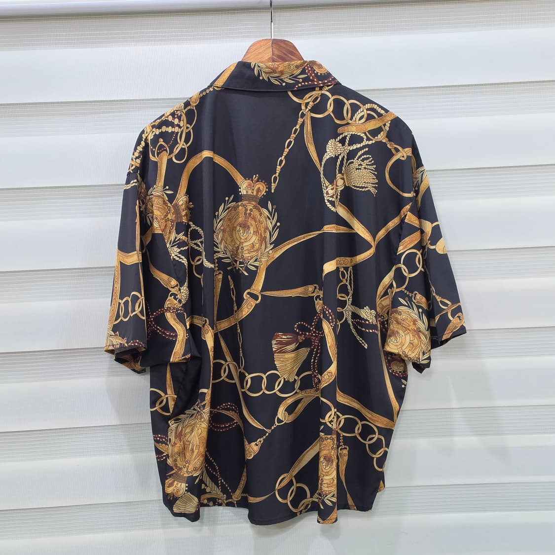 Helm 오버핏 반팔 블라우스 셔츠- 우먼M 상품이미지4