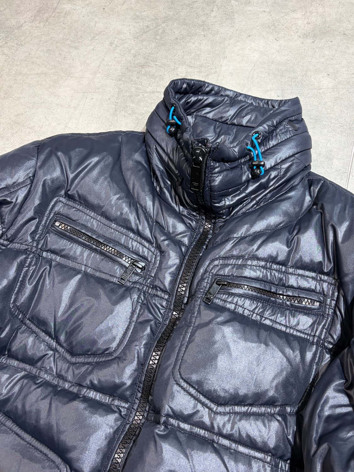 Diesel 디젤 로고 나일론 다운 패딩 상품이미지4