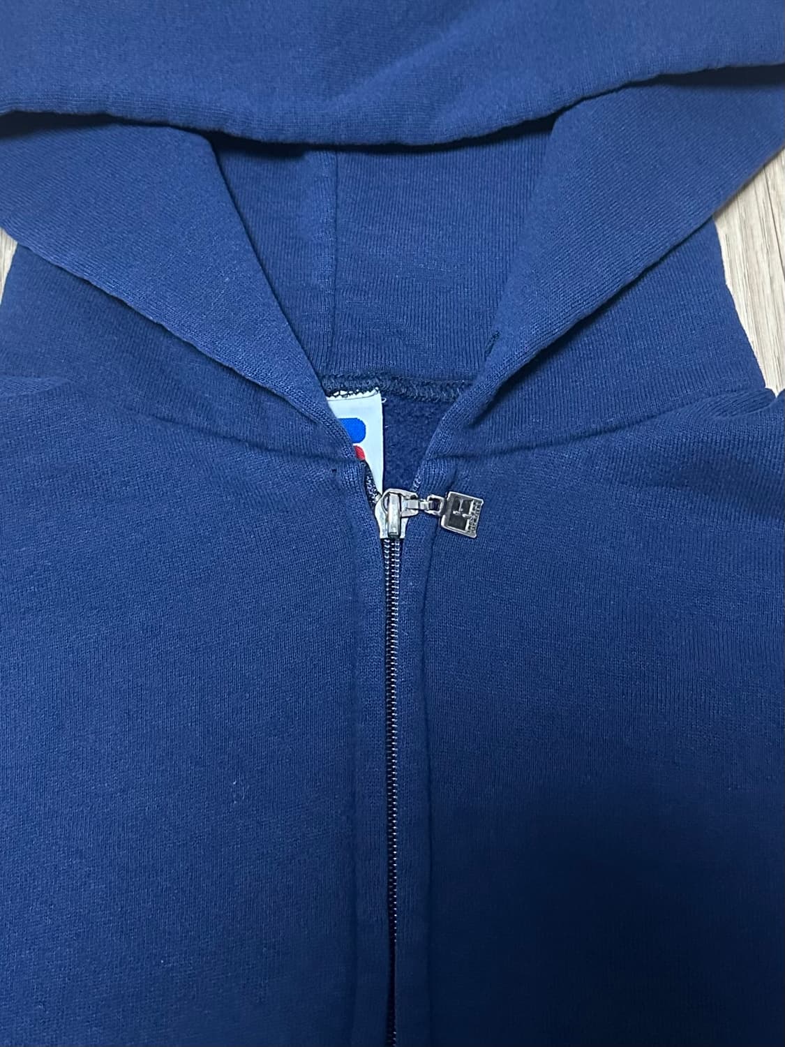 90s 빈티지 러셀 후드집업 네이비 XL 상품이미지9