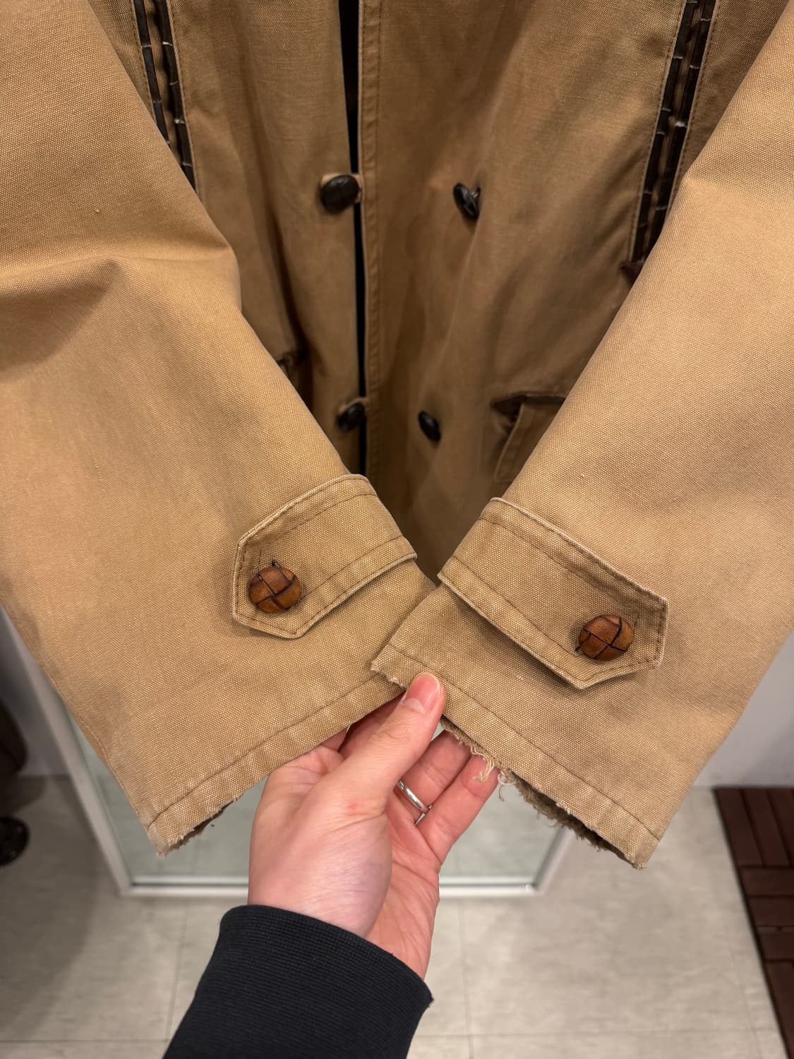 70s Vtg 프렌치 무톤 매키노 랜치 코트 상품이미지5