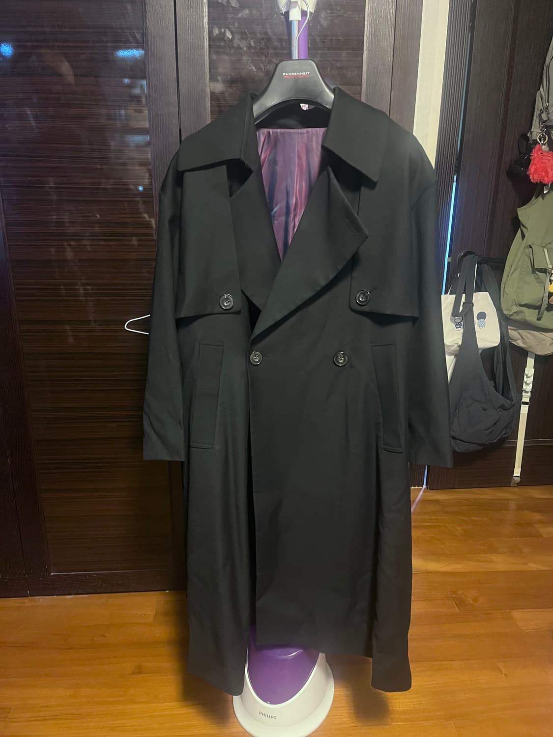 [남성XS]주앙옴므 트렌치코트 블랙 상품이미지3