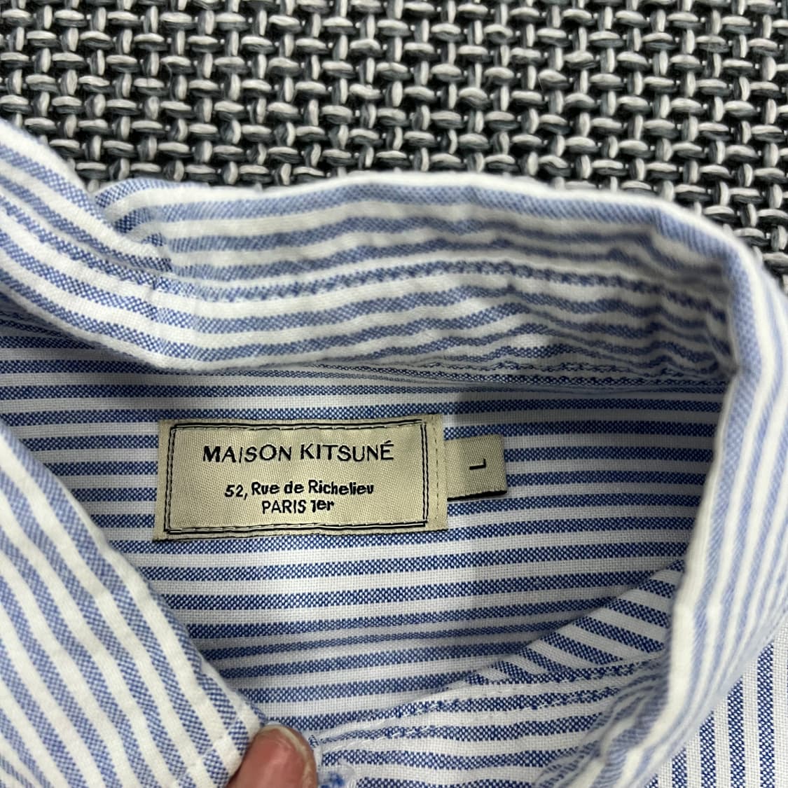 메종키츠네 스트라이프 셔츠 상품이미지2