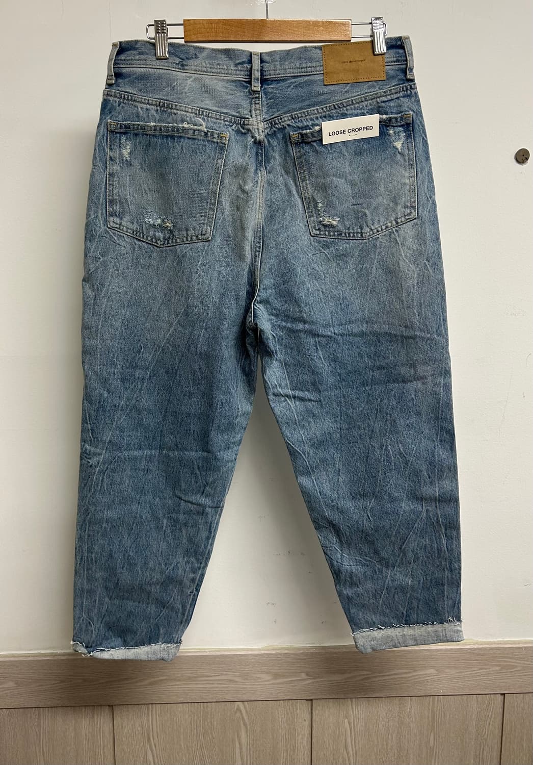 ZARA 루즈 크롭 데님 팬츠 42 상품이미지4