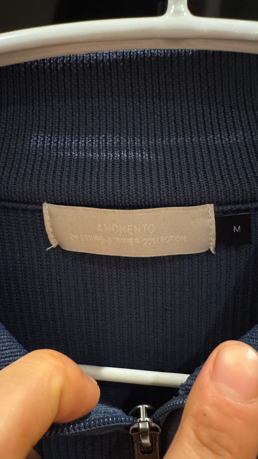 아모멘토 모크넥 집업 블루 M 상품이미지4