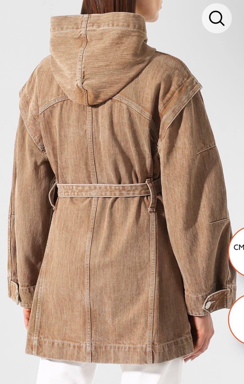 이자벨마랑 버건디컬러 데님 후드 자켓 상품이미지7