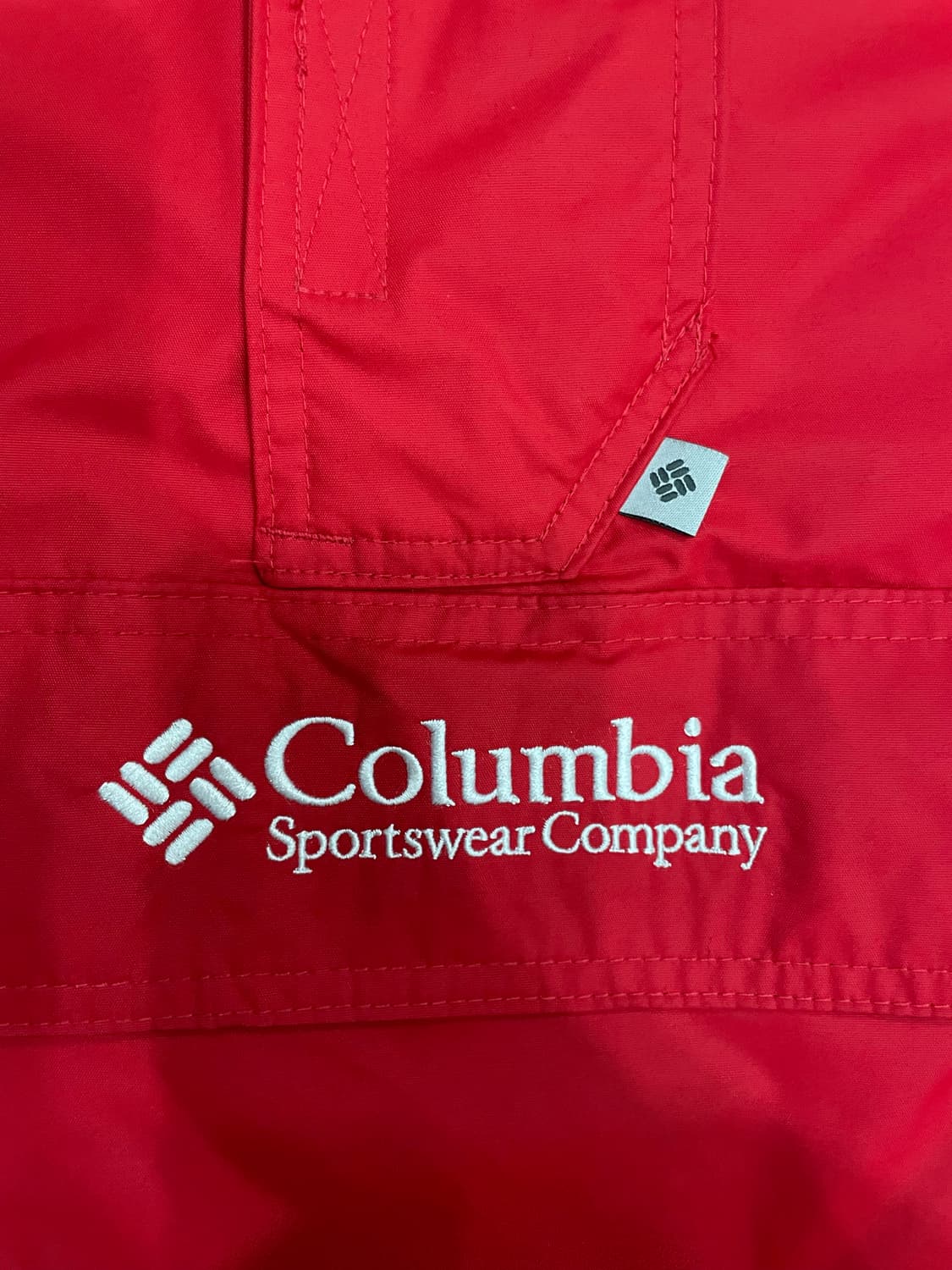 컬럼비아 풀오버 아노락 패딩 자켓 레드 상품이미지5
