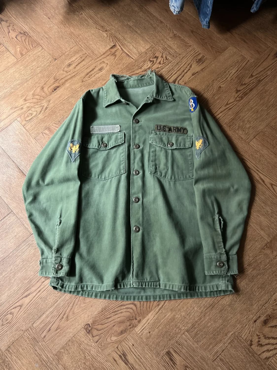 [M]5~60's 오리지널 U.S ARMY OG-107 셔츠 상품이미지1