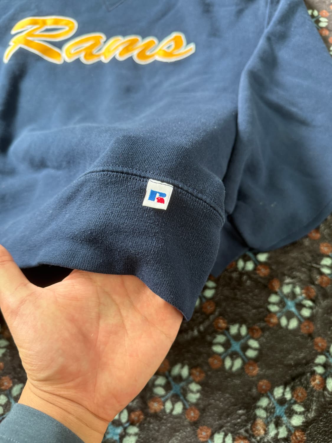 90s usa russell sweatshirt 러셀 스웻셔츠 네이비 상품이미지4