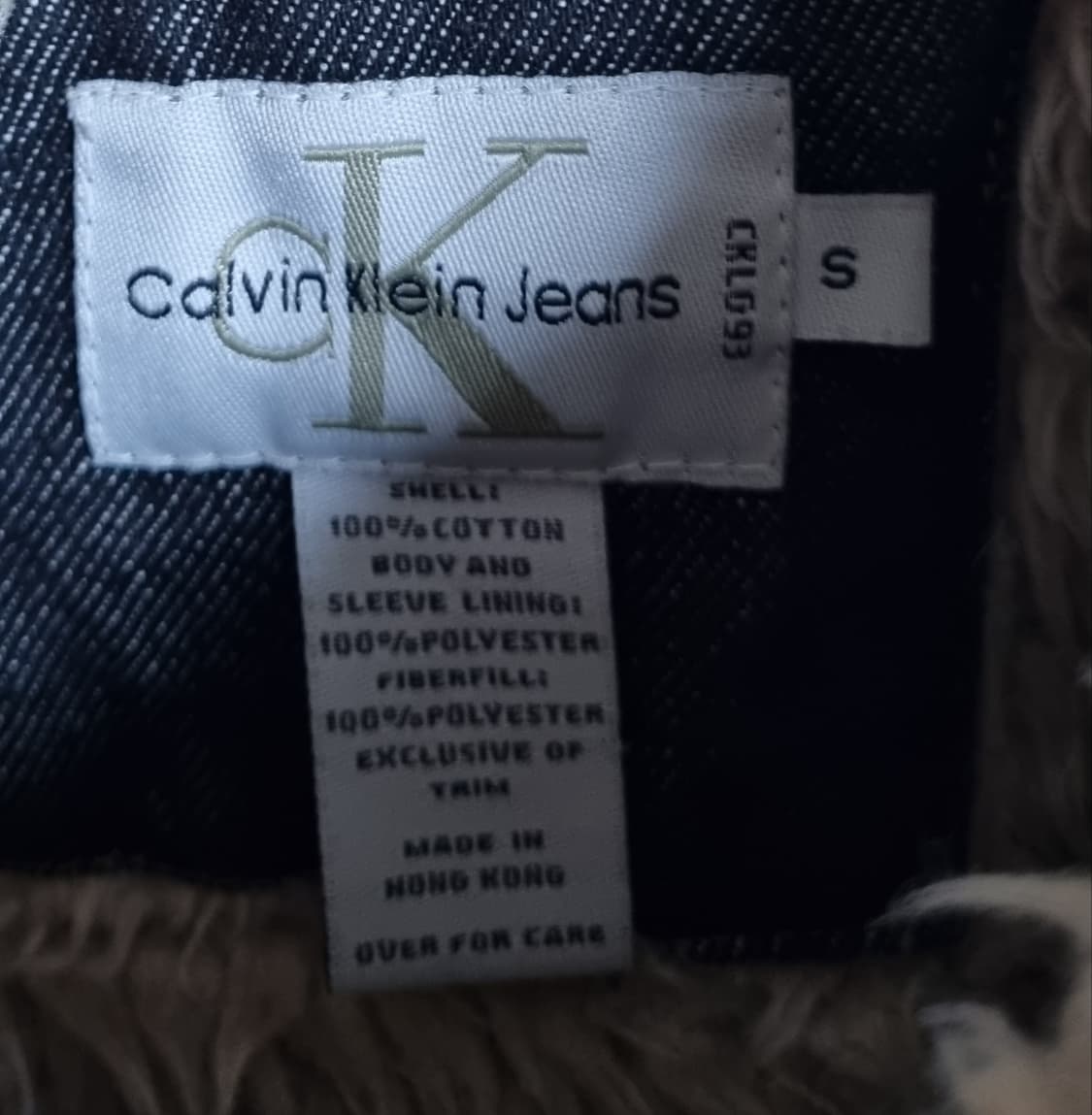 오버핏 S ) CK 캘빈클라인 쉐르파 데님자켓 청자켓 상품이미지3