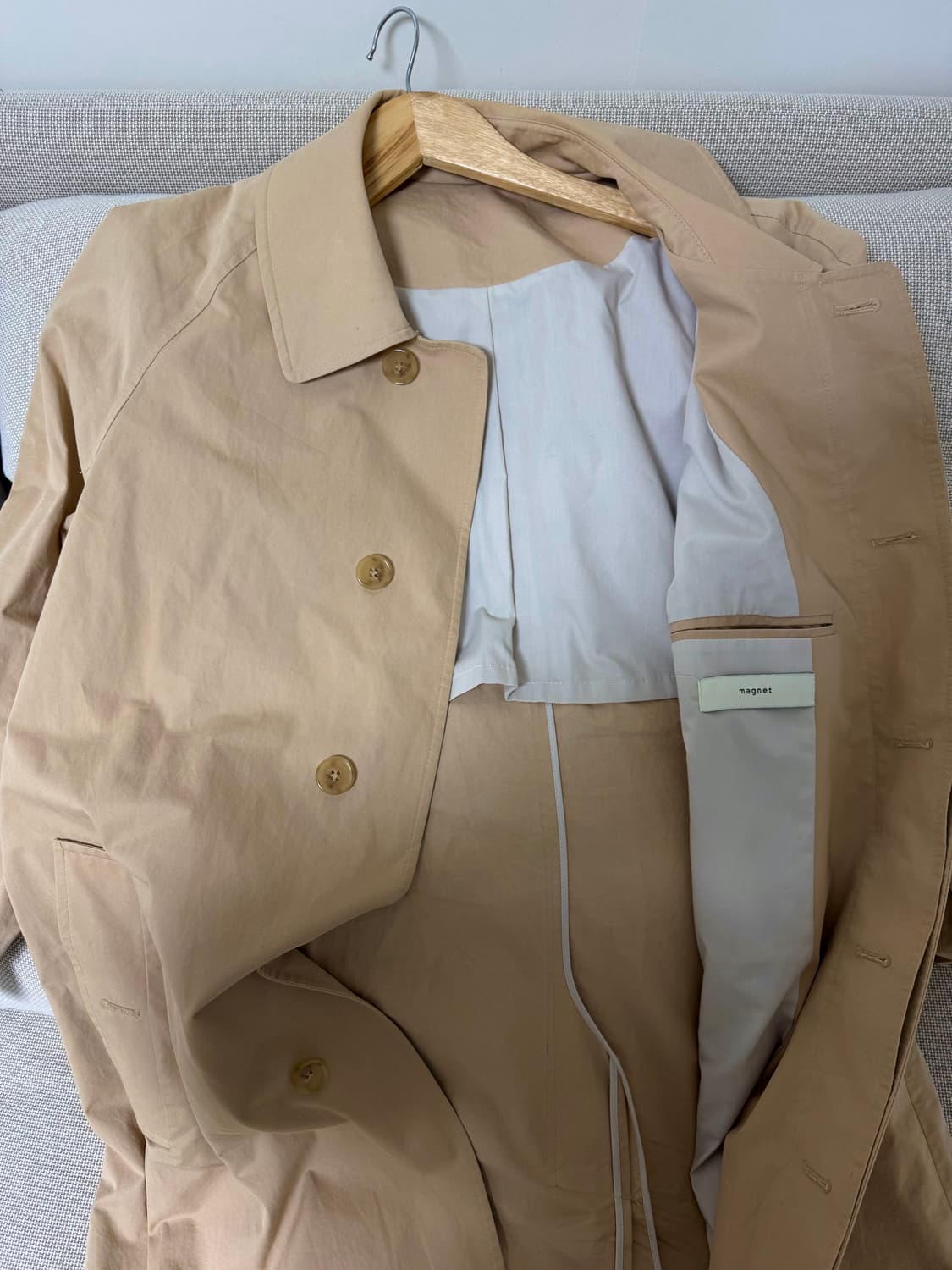 샵마그넷 바이윤하 래글런 트렌치코트 상품이미지6