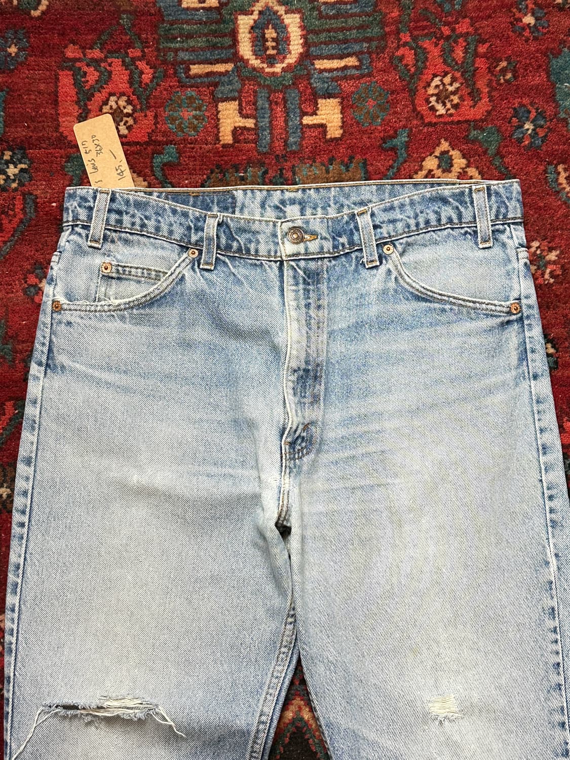 90's 빈티지 리바이스 517 오렌지탭 부츠컷 데님 플레어진 상품이미지4