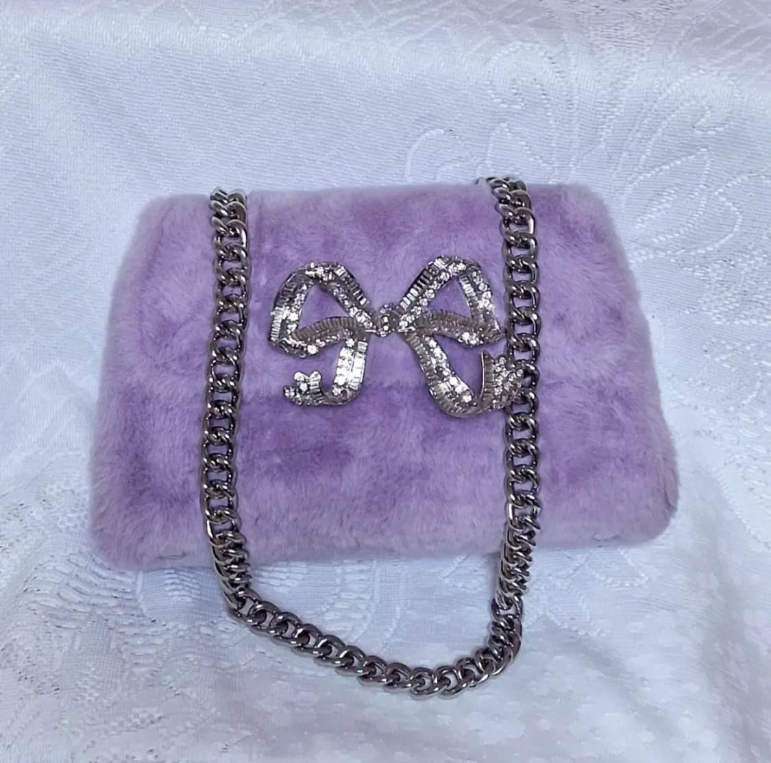 셀프포트레이트 퍼 보우 크리스탈 숄더 체인백 상품이미지1