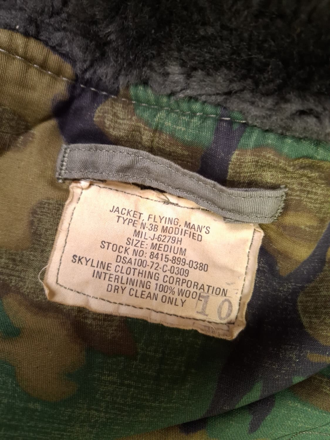 오리지날 미공군 70's  스카이라인 ERDL 모디파이드 N-3B 파카 상품이미지3