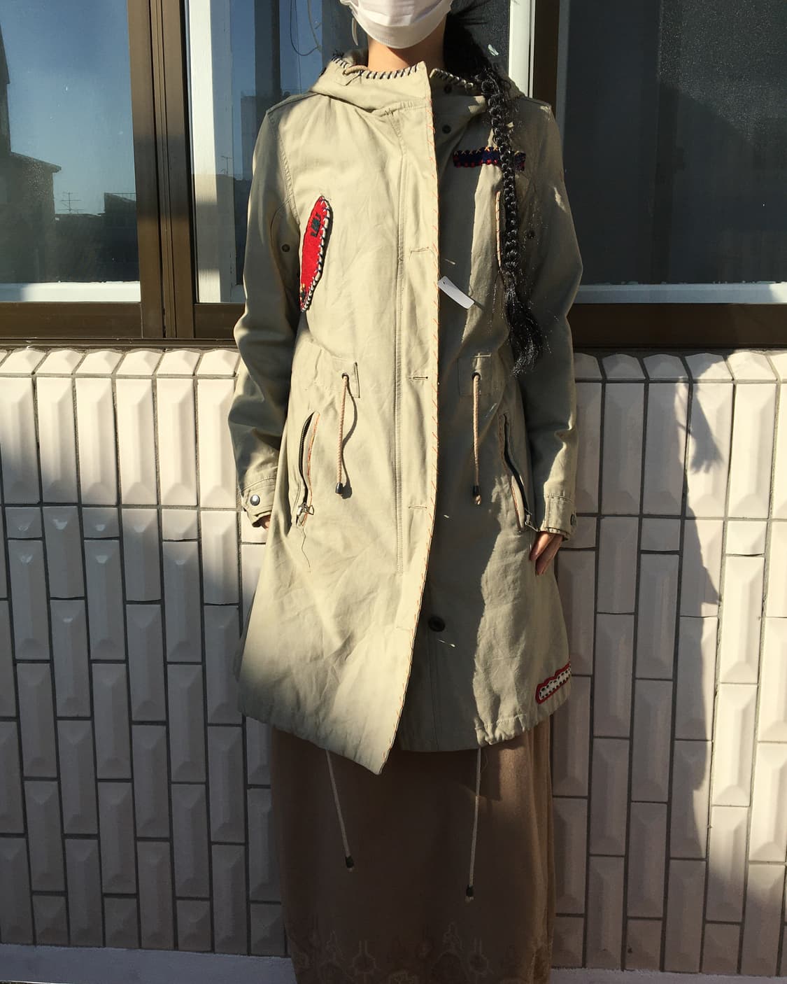 Stitch point high neck filed jacket 상품이미지1