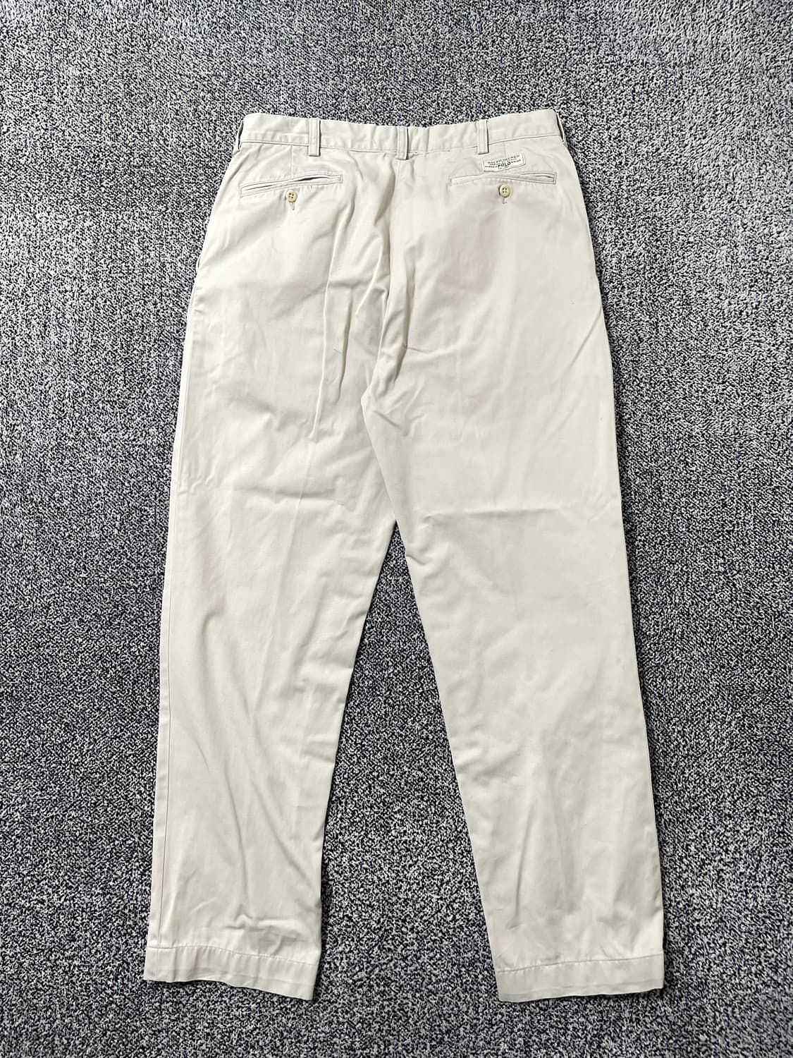 빈티지9. 폴로랄프로렌 리버스 플리츠 프레스펙트 코튼 팬츠 아이보리 상품이미지7
