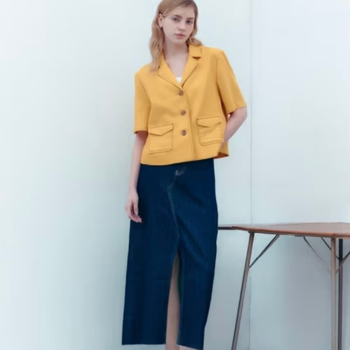 25SS LUCKY BRAND 프렌치 린넨 혼방 하프슬리브 자켓 상품이미지1