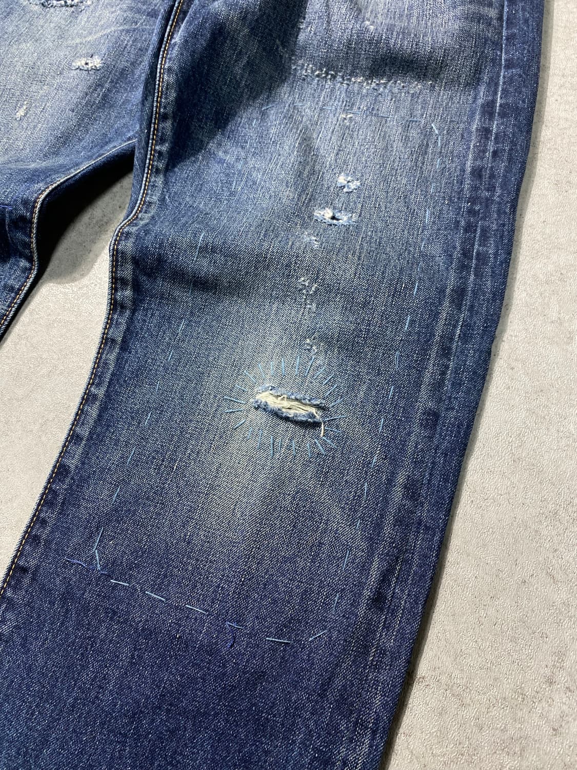 [32] Levi's 505 리바이스 사시코 리페어 데님팬츠 상품이미지5