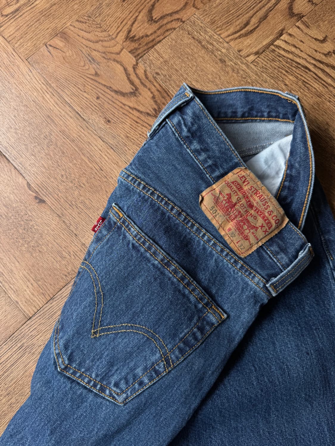 [32]00's 리바이스 501 멕시코제 빈티지 워싱 데님 팬츠 상품이미지2