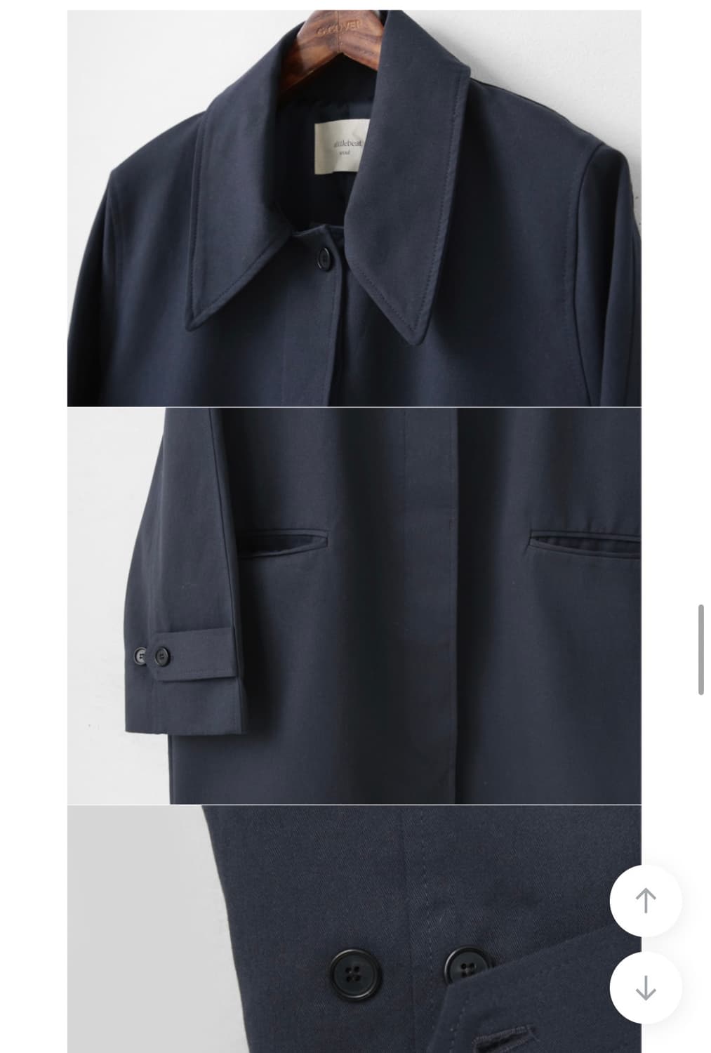 어리틀빗 맥 트렌치 네이비 코트 상품이미지2