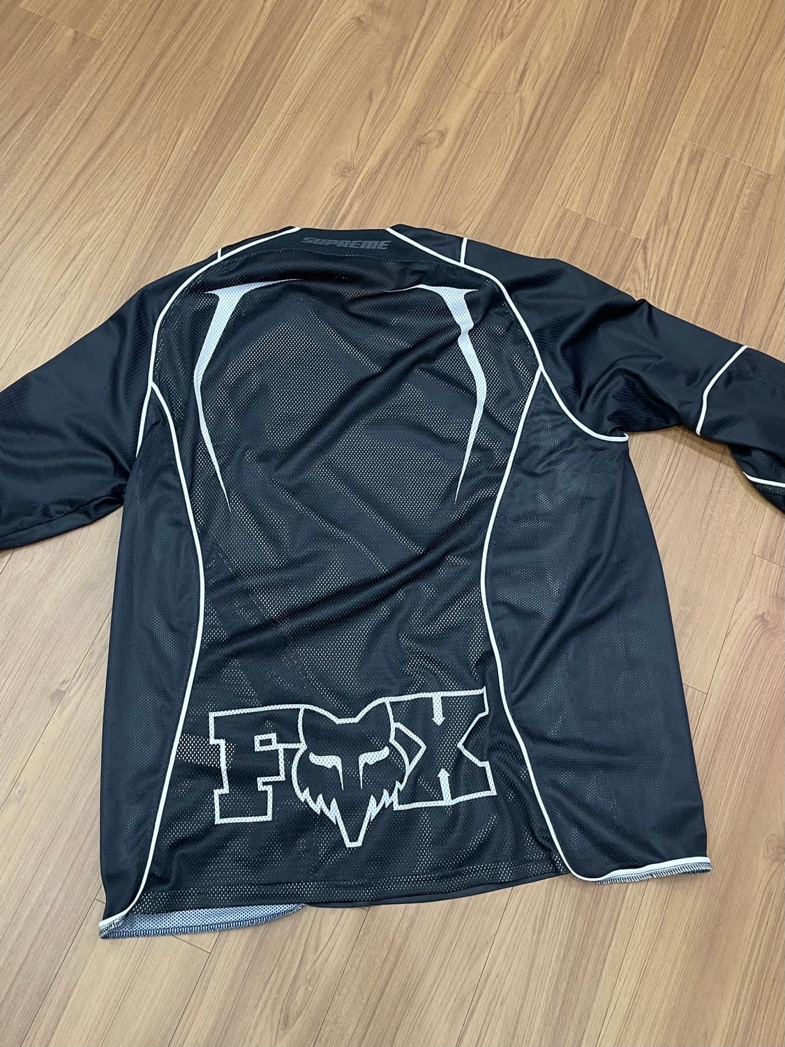 슈프림 x 폭스 레이싱 저지 블랙 M 상품이미지3