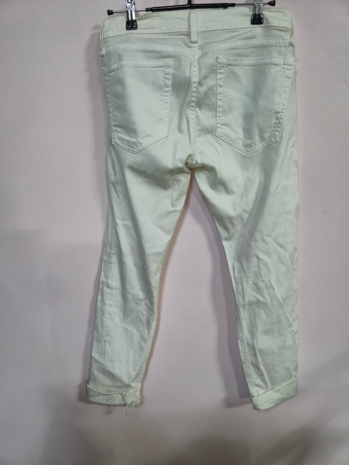 랙앤본 화이트 데미지 청바지 상품이미지3