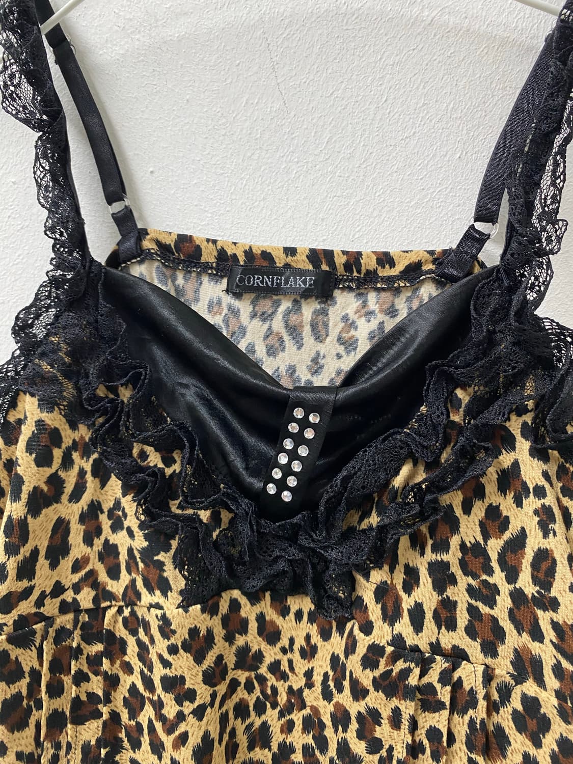 [CronFlake] Cubic Detail Leopard Lace Sl 상품이미지2