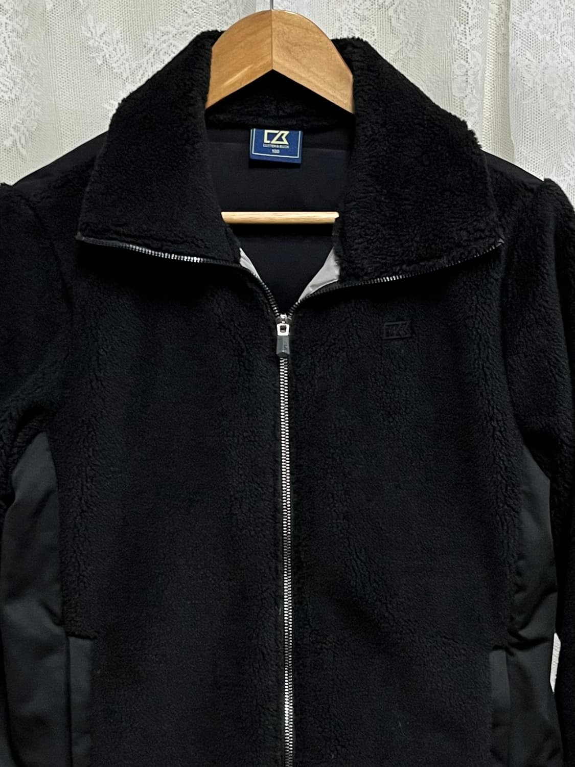 100) 커터앤벅 여성 구스다운 방풍 자켓 블랙 상품이미지3