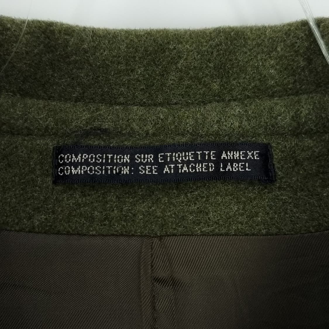 [JPN] 일본빈티지 히든버튼 모직 롱 코트 카키 M16406 상품이미지8