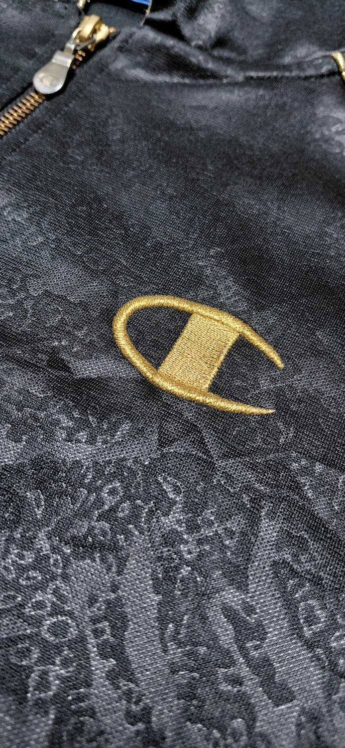 [M] 챔피언 재팬 골드 자수 로고 반팔 후드 트랙탑 (블랙/골드) 상품이미지10