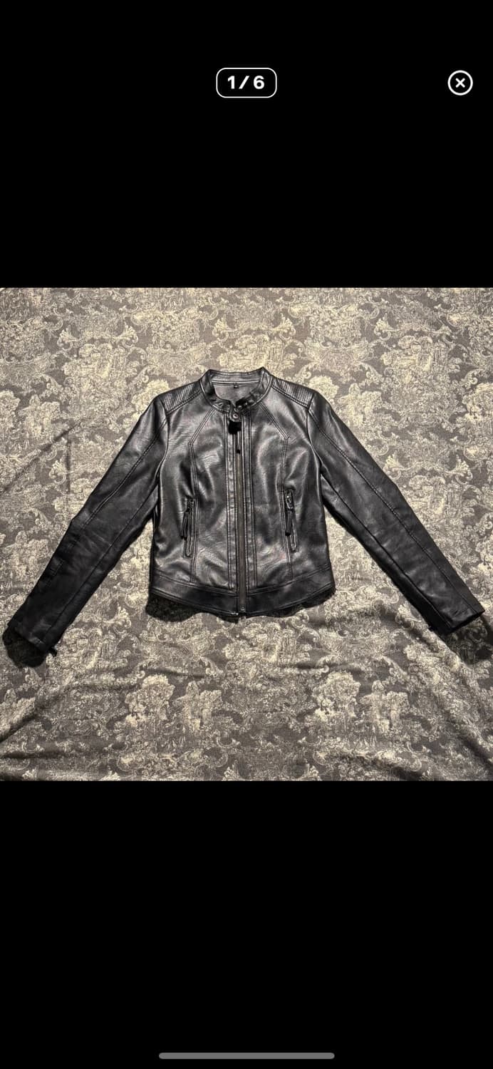 crop vegan leather jacket 상품이미지2