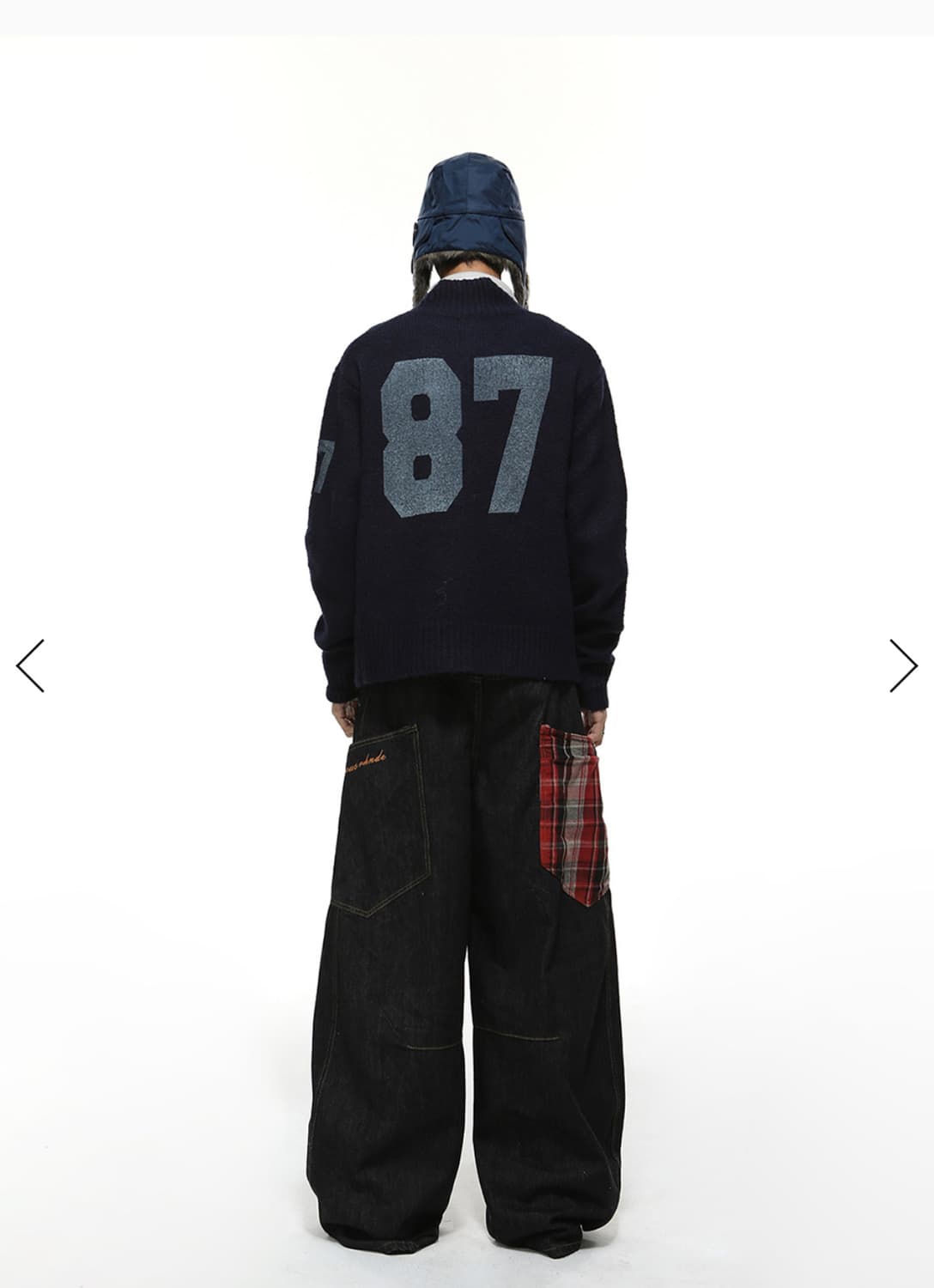 비엑세스 와이드 블랙 데님 팬츠 상품이미지3