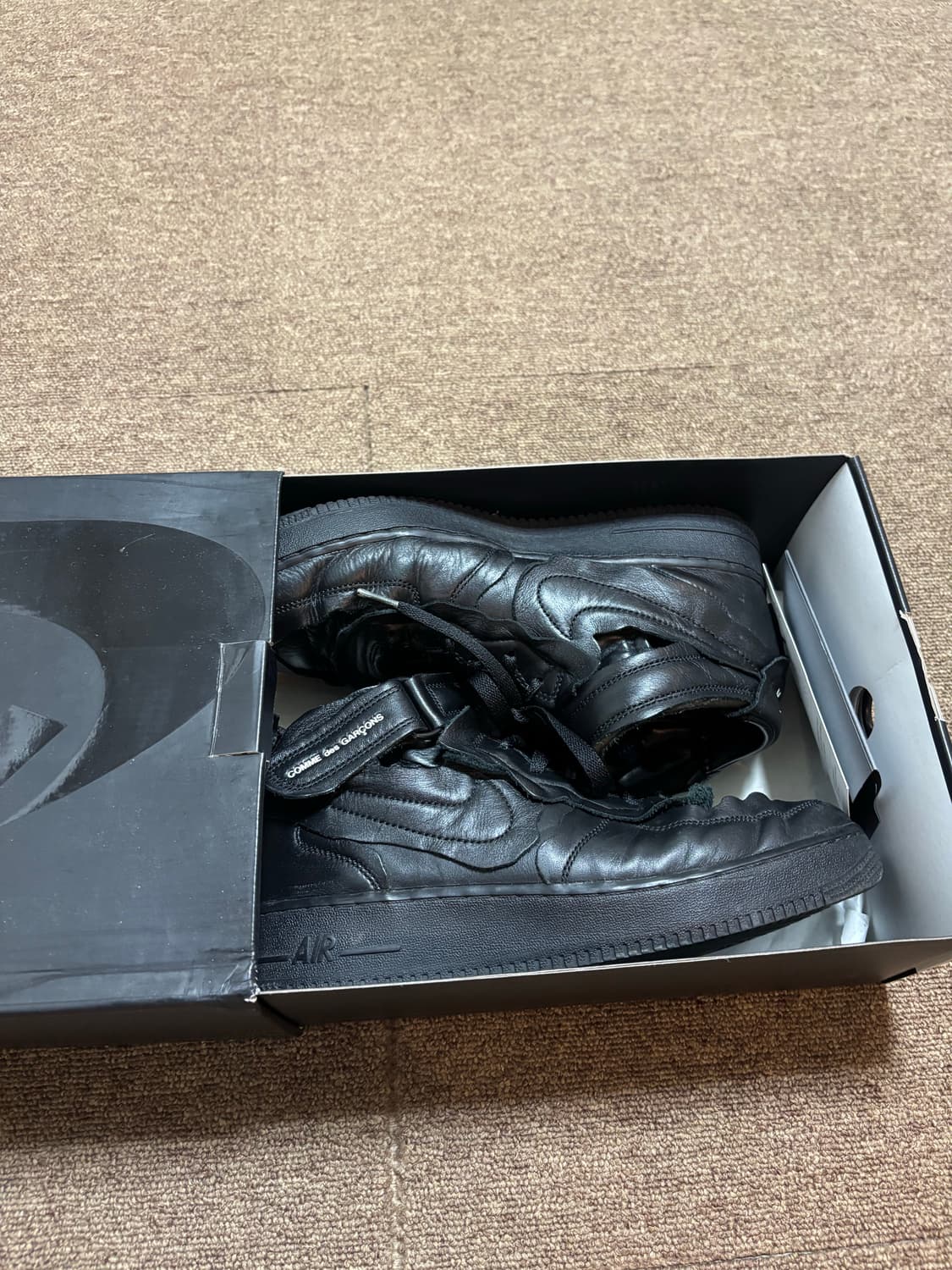 꼼데가르송(CDG) 나이키 에어포스 미드 블랙 270 상품이미지9