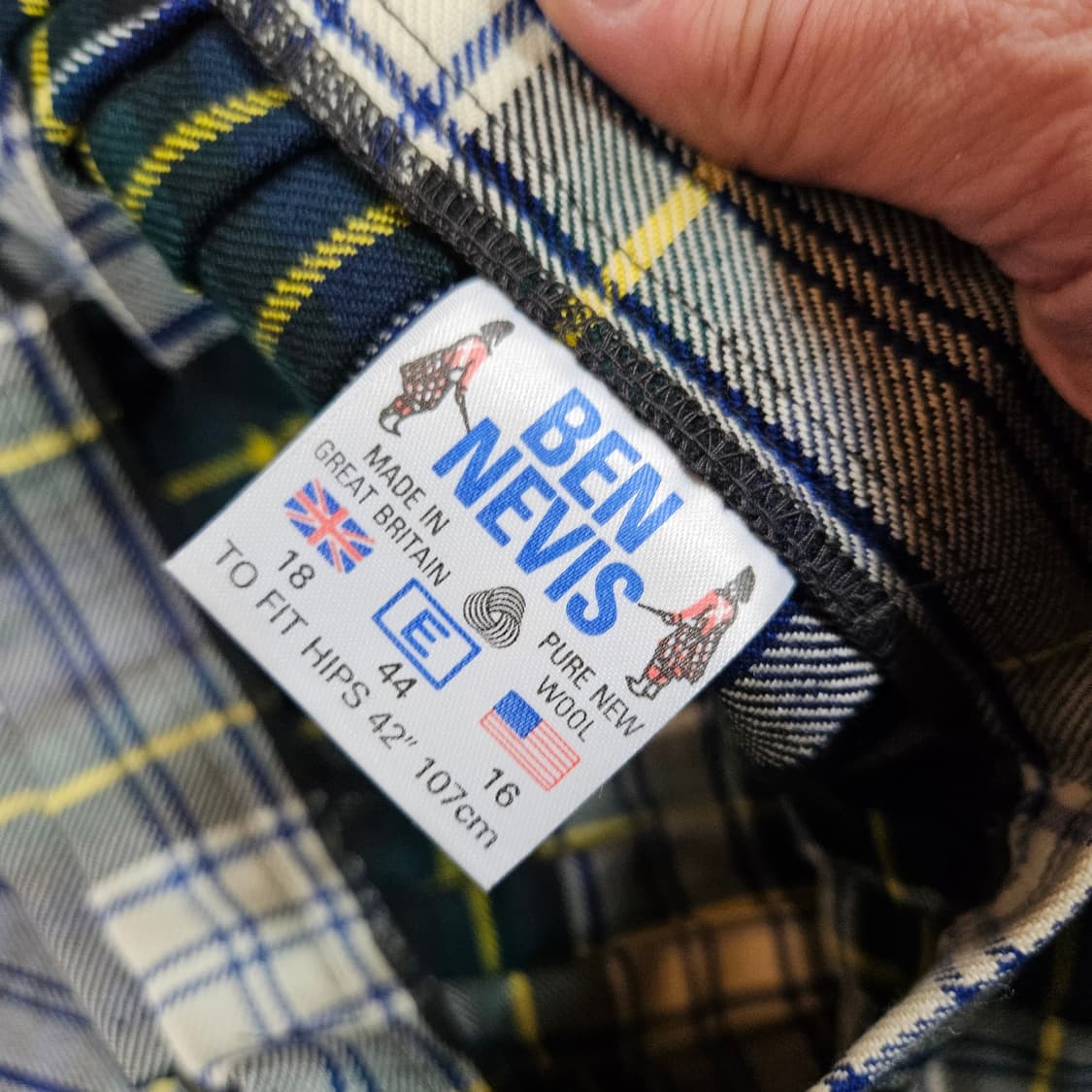 BEN NEVIS in 스코틀랜드 Wool 타탄 체크 스커트 uk 18 상품이미지7