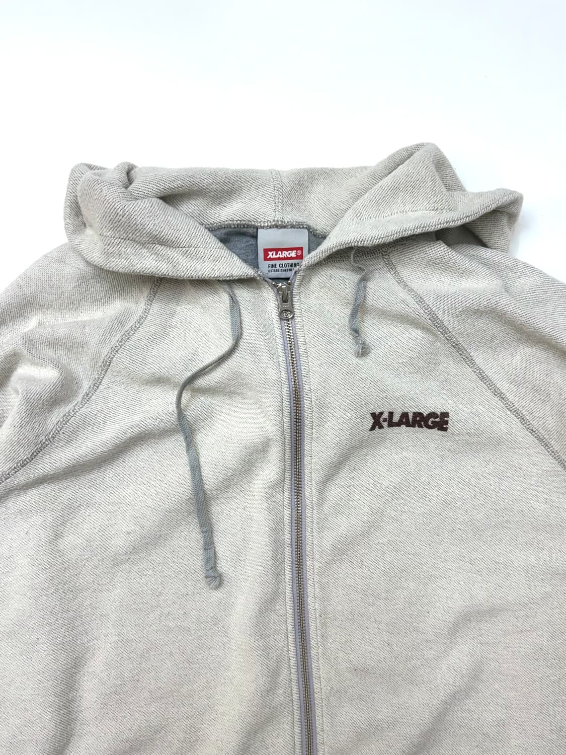 X-LARGE 엑스라지 그레이 컬러 오버록 디테일 투웨이 후드집업 상품이미지3