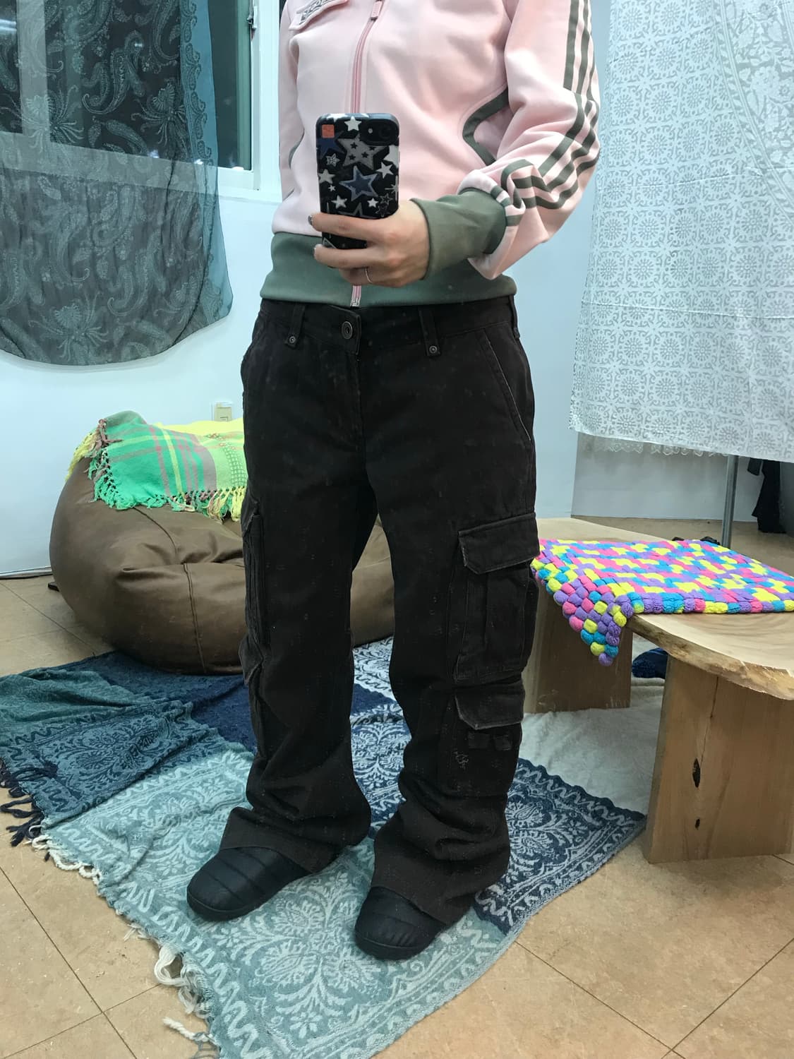 빈티지 포켓 브라운 카고팬츠 상품이미지2