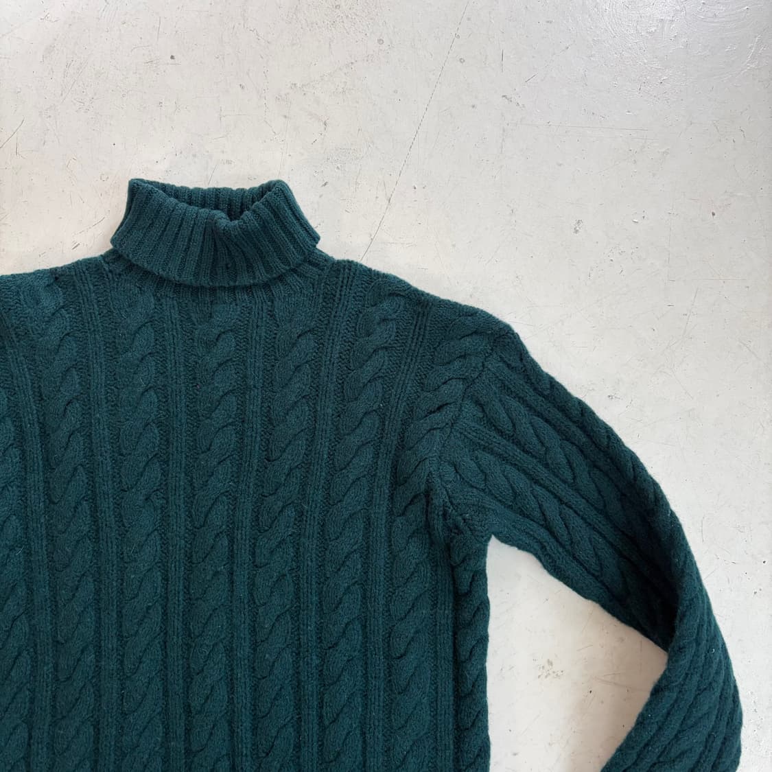 폴로 랄프로렌 케이블 니트 터틀넥 울 스웨터 M 상품이미지2