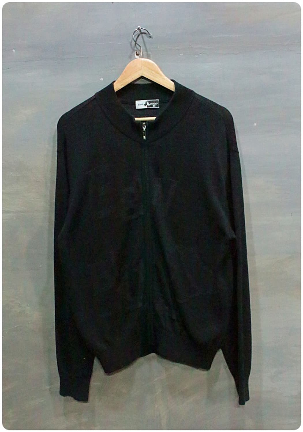 블랙앤화이트 골프 빅로고 니트 집업 가디건 110 상품이미지2