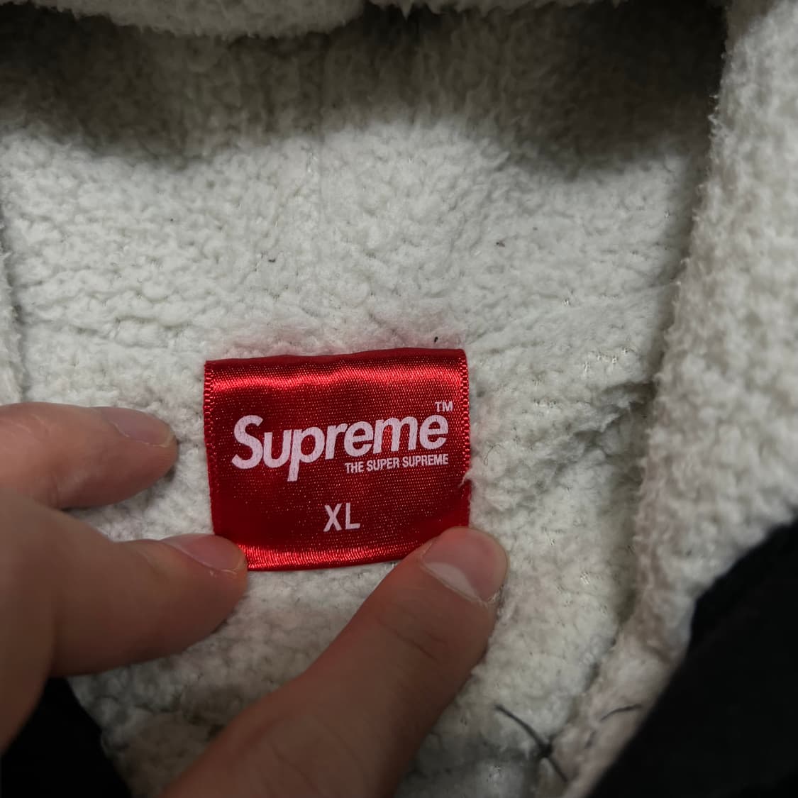 슈프림 25주년 박스로고 이너플리스 안감 후드집업 [블랙] XL/105 상품이미지6