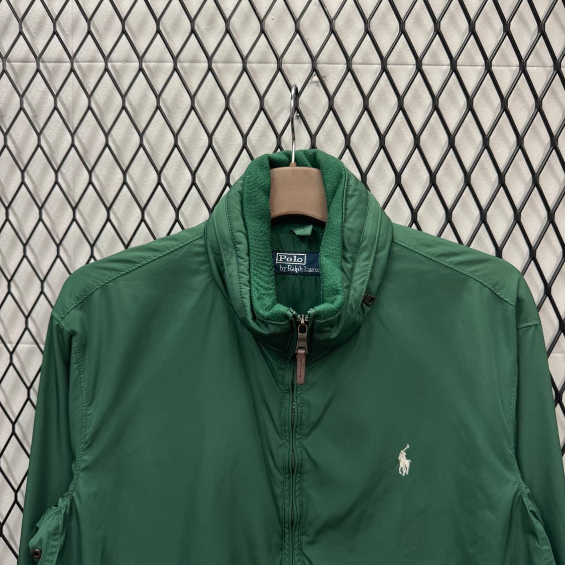 00s 폴로 랄프로렌 해링턴 자켓 안감 플리스 디테일 딥그린 상품이미지3