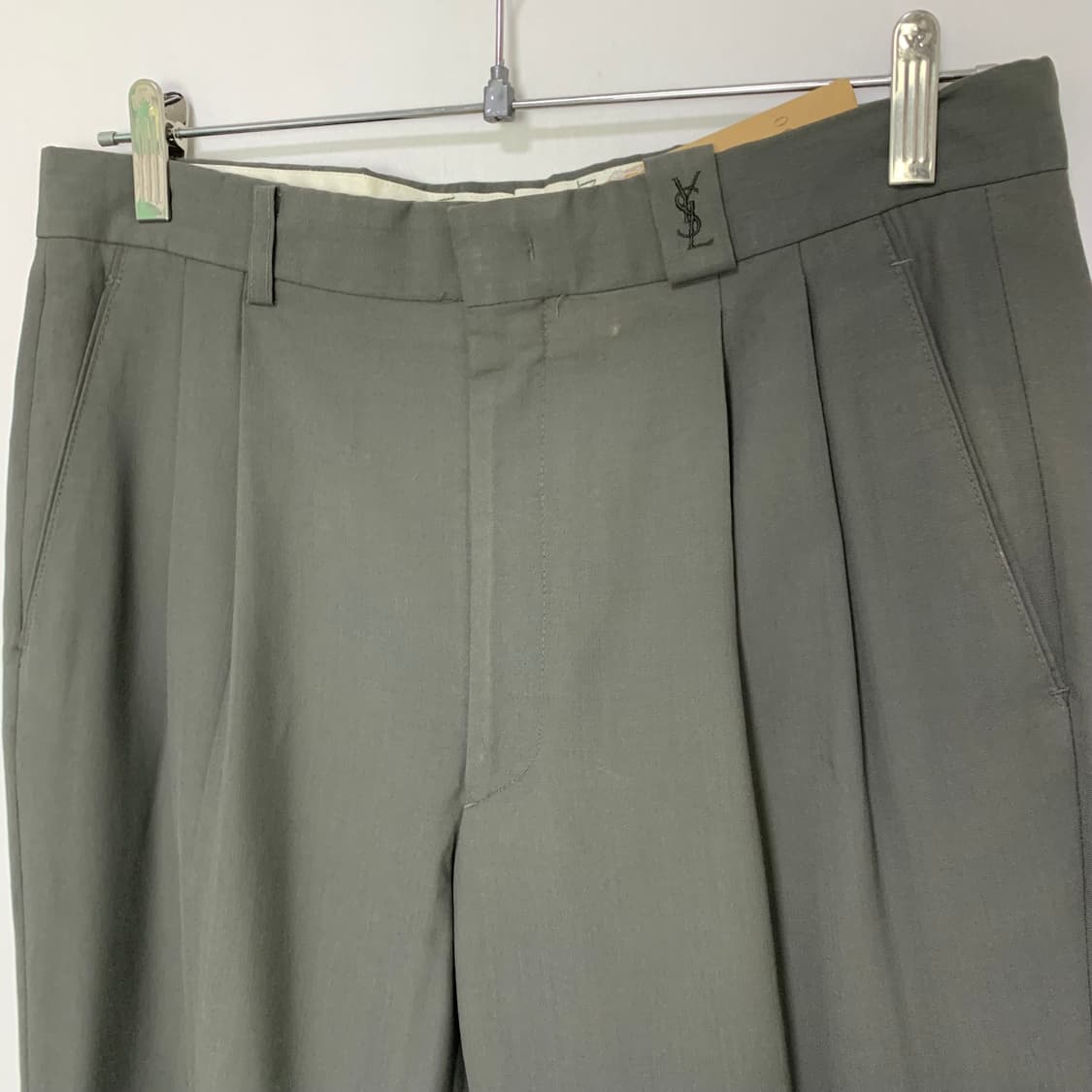 YSL 생로랑 입생로랑 뿌르옴므 올리브 슬랙스 팬츠 30인치 남녀공용 상품이미지2