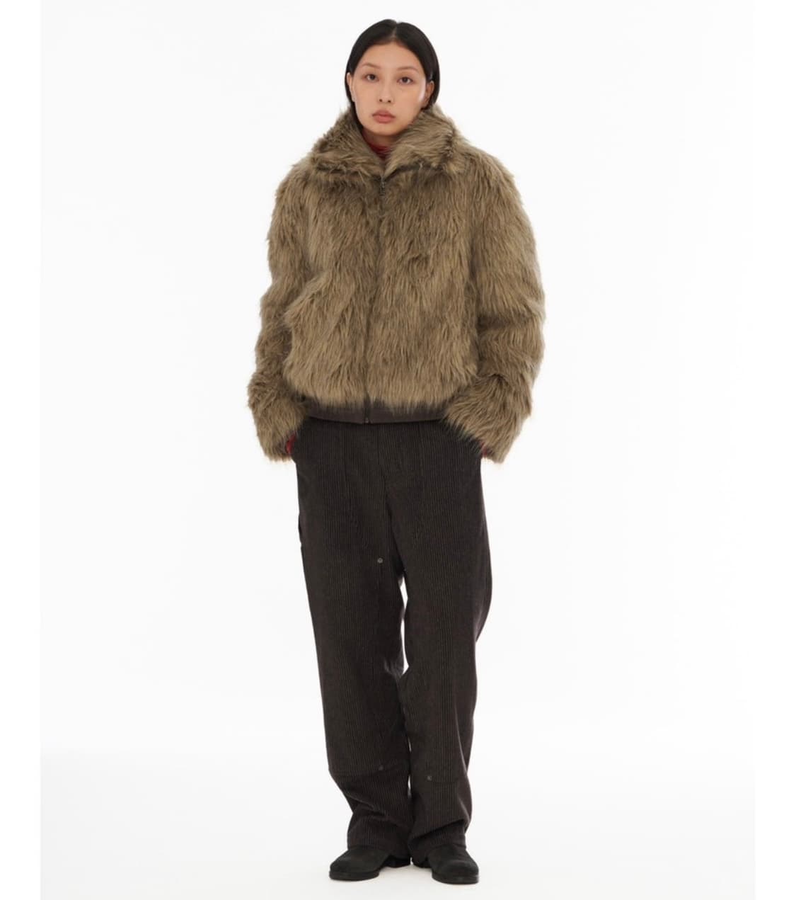 웰빙익스프레스 퍼자켓 카멜 상품이미지4