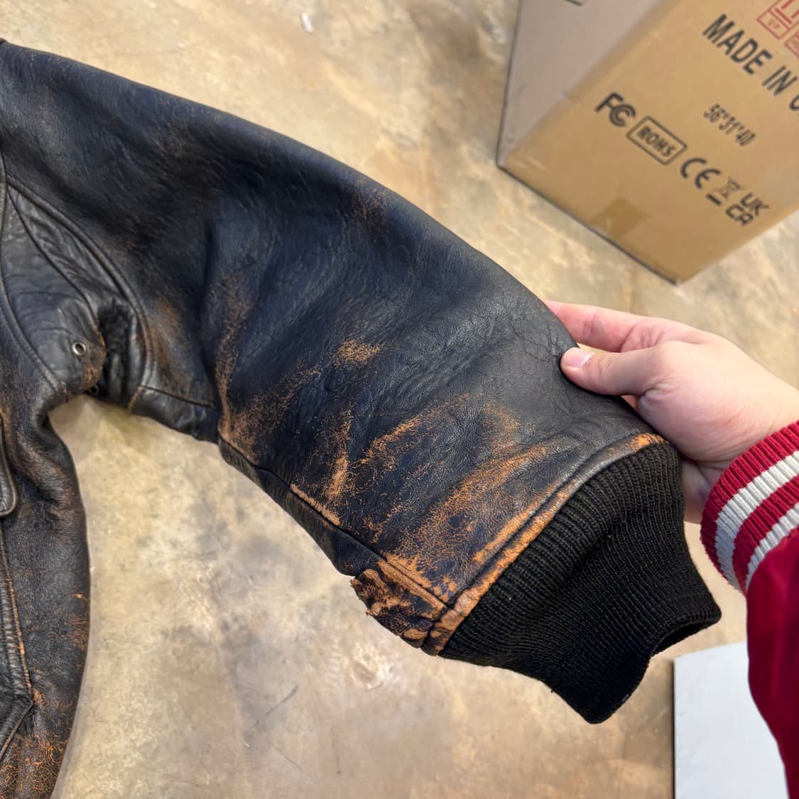 90‘s 아비렉스 핀업걸 G-1 플라이트 카우하이드 자켓 상품이미지5