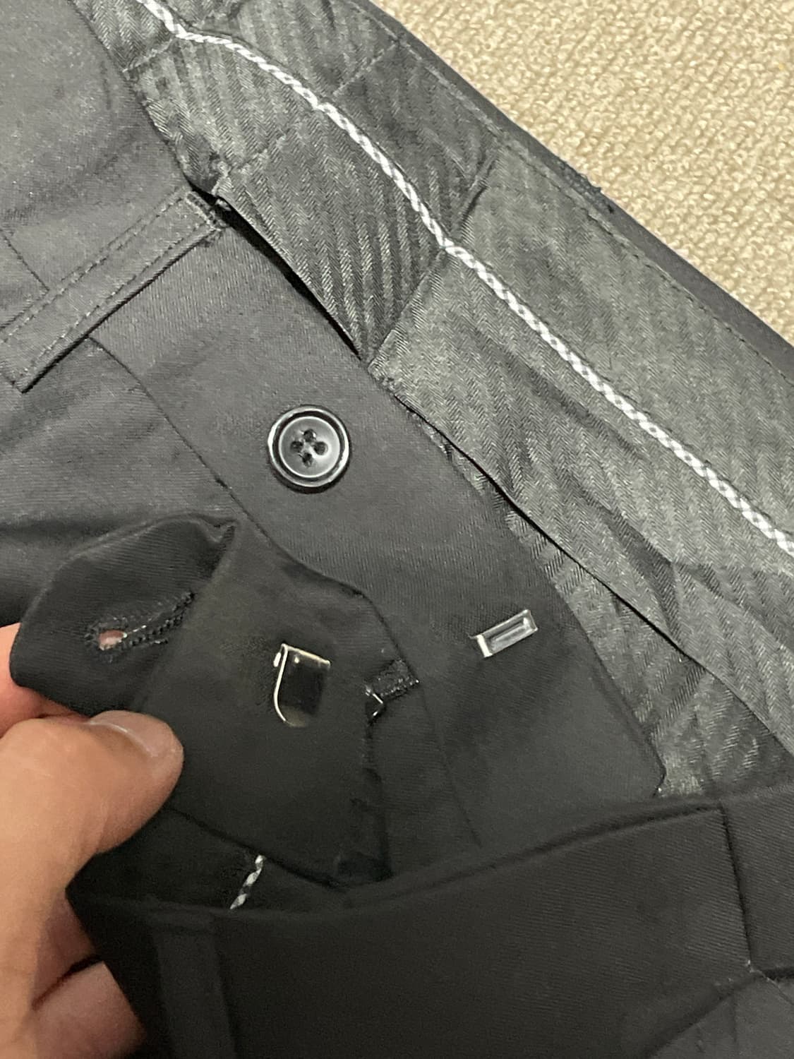 wool tapered fit classic slacks J02423 상품이미지4