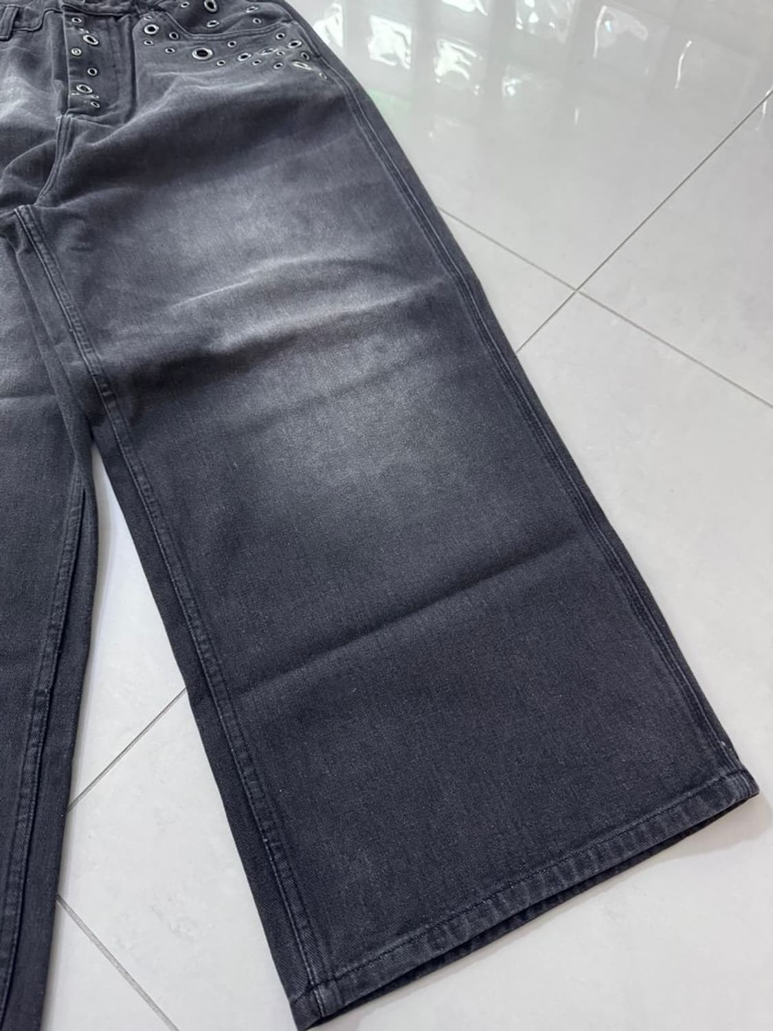 EYELET BAGGY DENIM 아일렛 배기 데님 상품이미지3