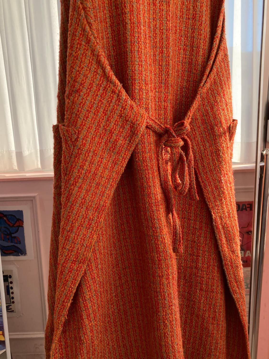 빈티지 오렌지 포켓 나시 니트 원피스 상품이미지7