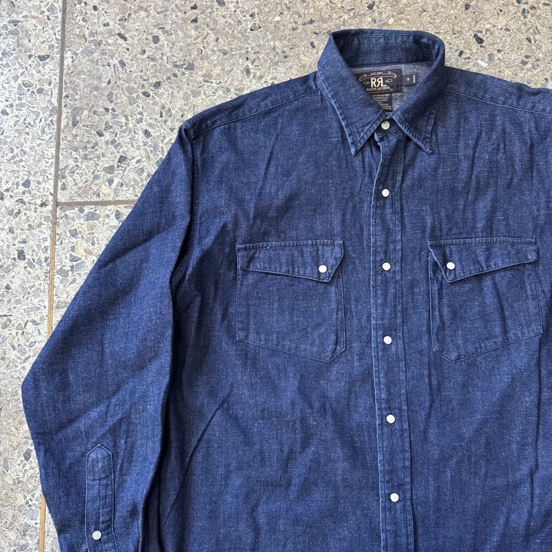 [M~L] RRL 더블알엘 웨스턴 셀비지 데님 셔츠 상품이미지3