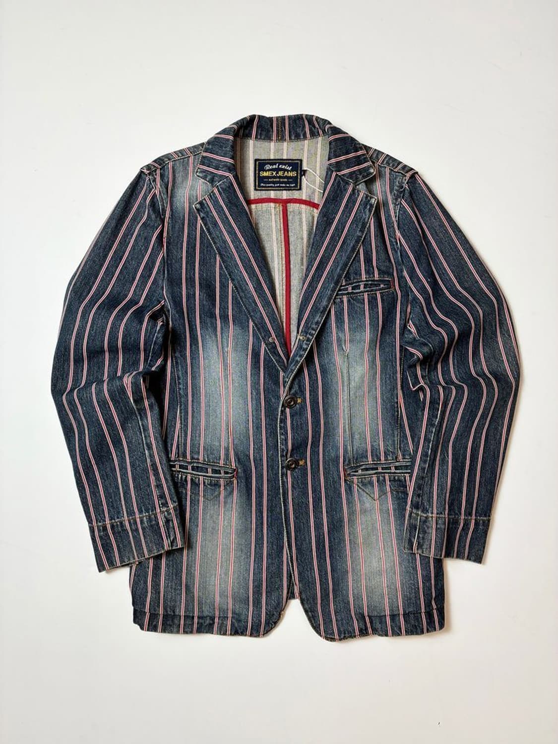 Selected 00's 데님 인디고 스트라이프 자켓 PN9507 상품이미지1